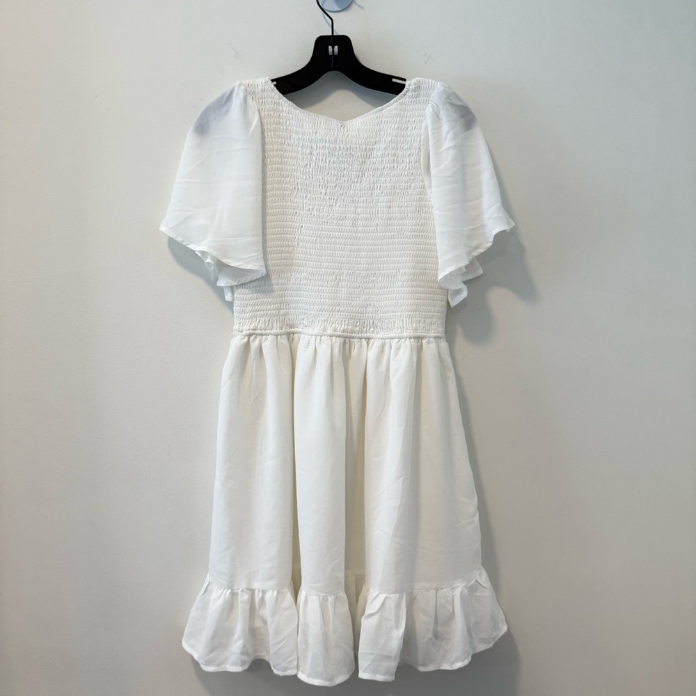 White Dress Size M New With Tags #Lux-G - Picture 5 of 5